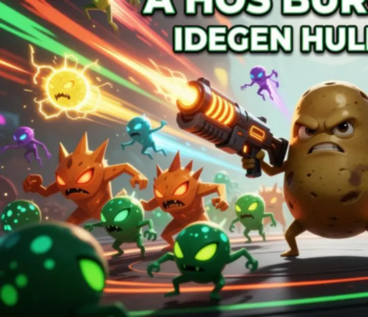 Brotato harc közben, idegen hullámok és fegyverek között