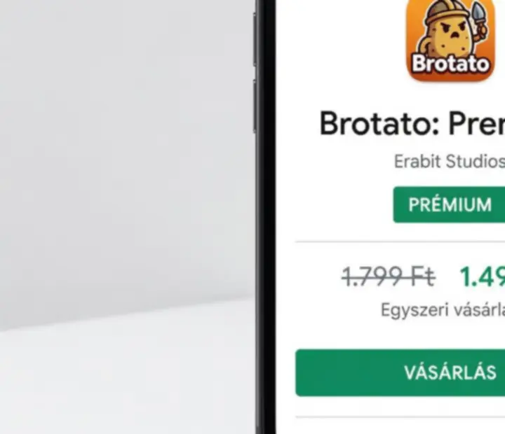 Brotato: Premium bolt és prémium felület, amely reklámmentes játékélményt jelez.